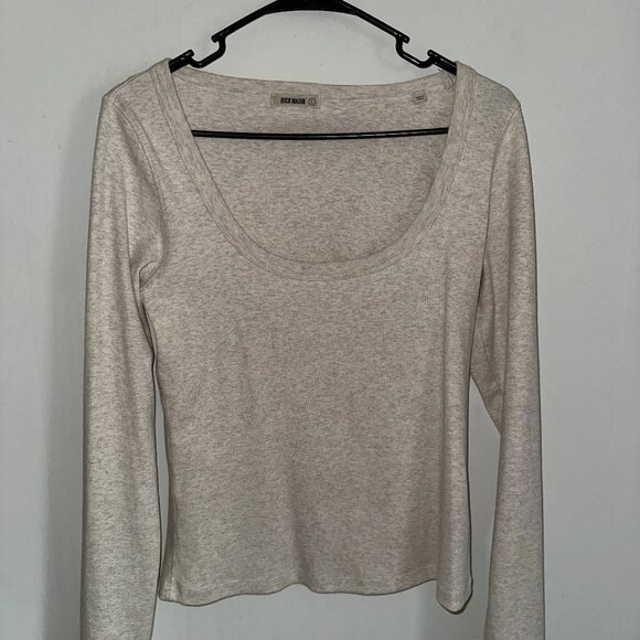 Buck Mason Surplus Scoopneck Ribbed Long Sleeve Top - Picture 4 of 7